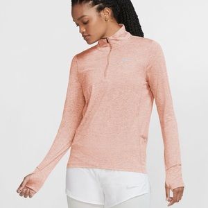 NIKE pink dri fit quarter zip